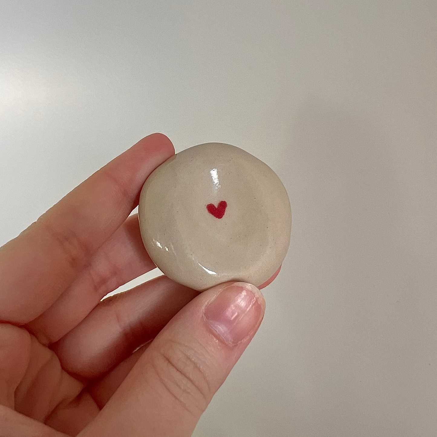 red heart worry stone