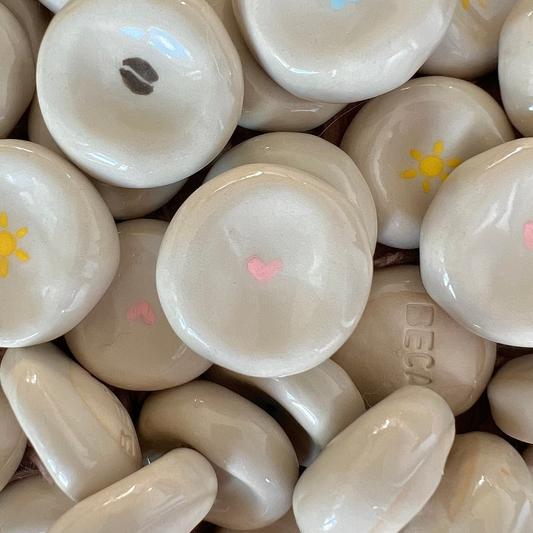 pink heart worry stone