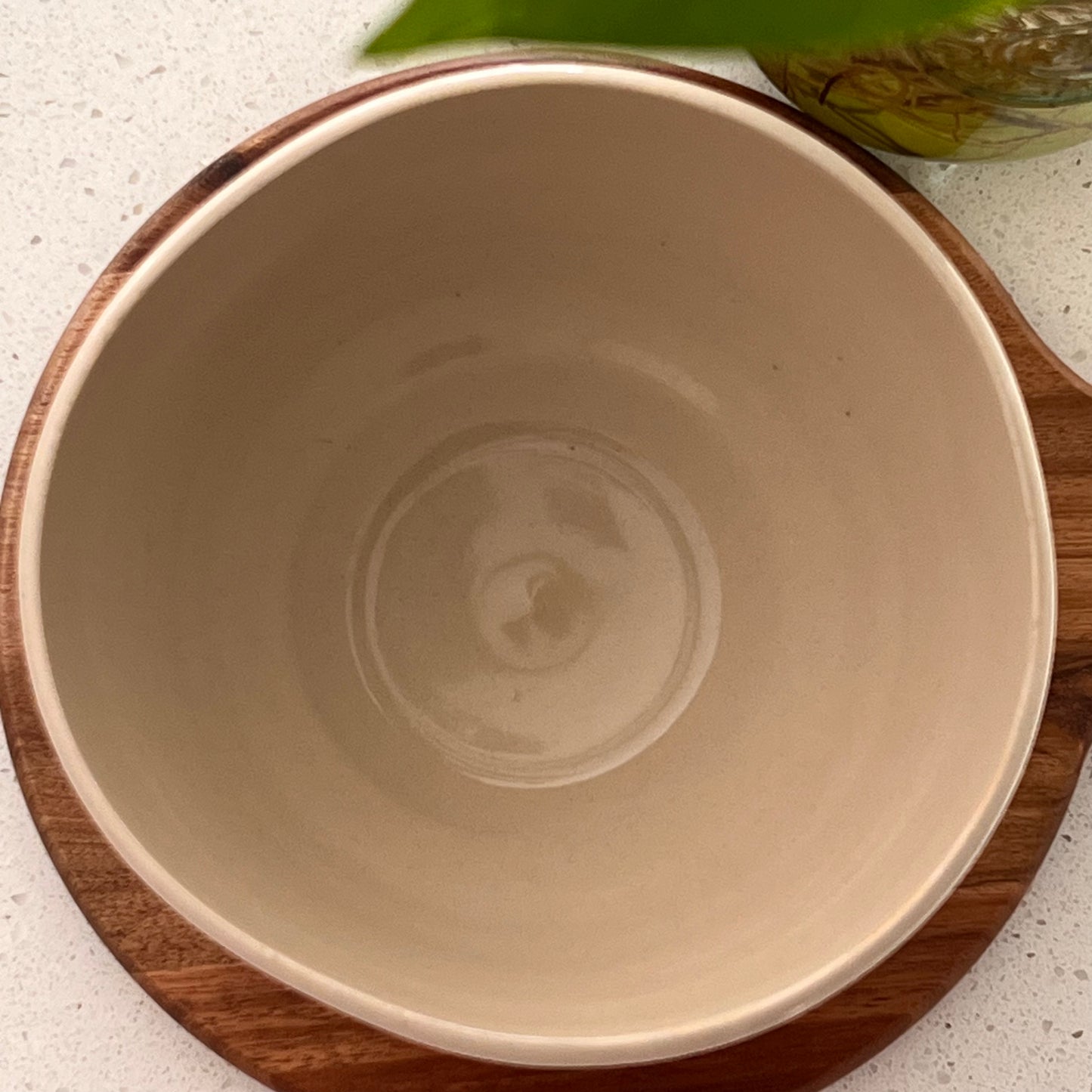 wonky bowl with yellow flowers